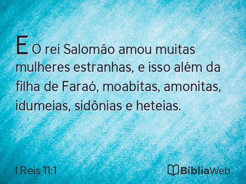 I Reis 11:1 em imagem para compartilhar