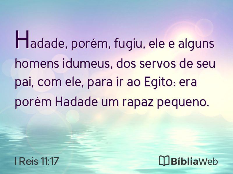 I Reis 11:17 em imagem para compartilhar