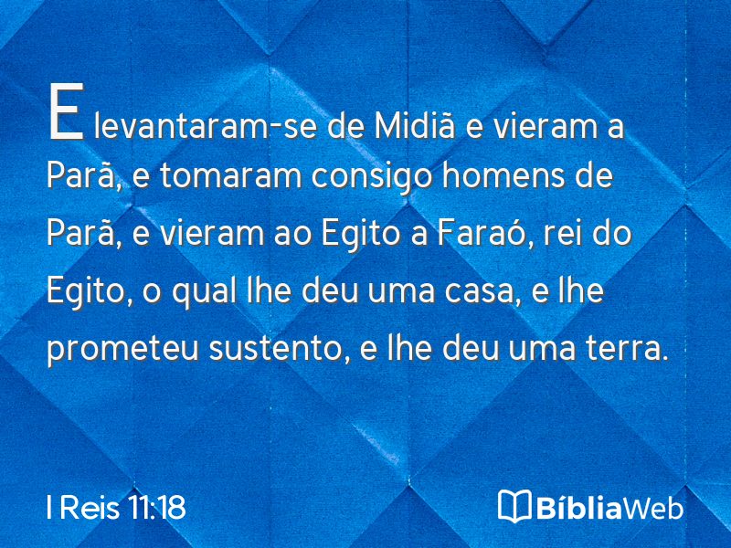 I Reis 11:18 em imagem para compartilhar