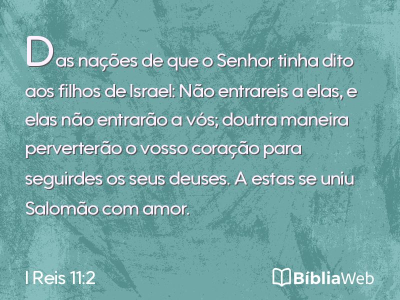 I Reis 11:2 em imagem para compartilhar