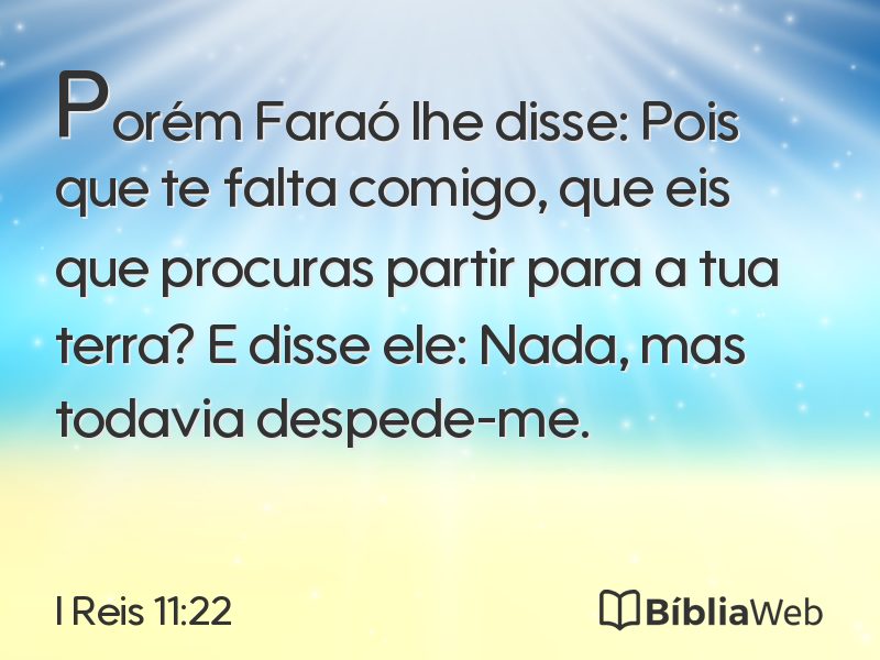 I Reis 11:22 em imagem para compartilhar