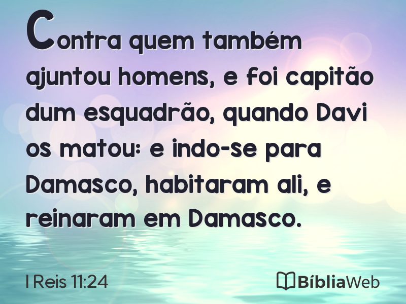 I Reis 11:24 em imagem para compartilhar