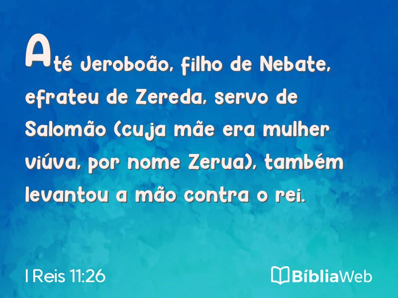 I Reis 11:26 em imagem para compartilhar