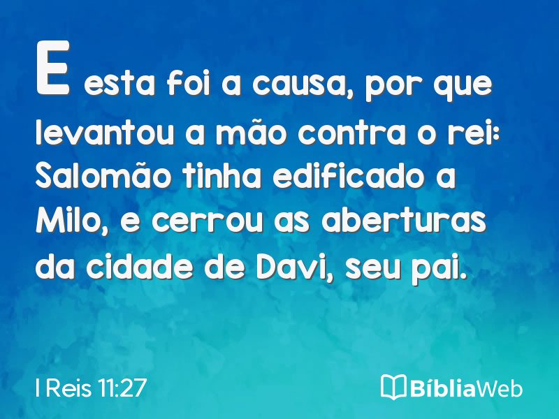 I Reis 11:27 em imagem para compartilhar