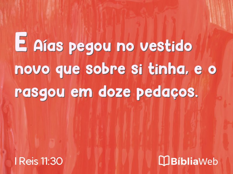I Reis 11:30 em imagem para compartilhar