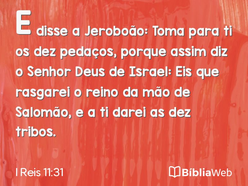 I Reis 11:31 em imagem para compartilhar