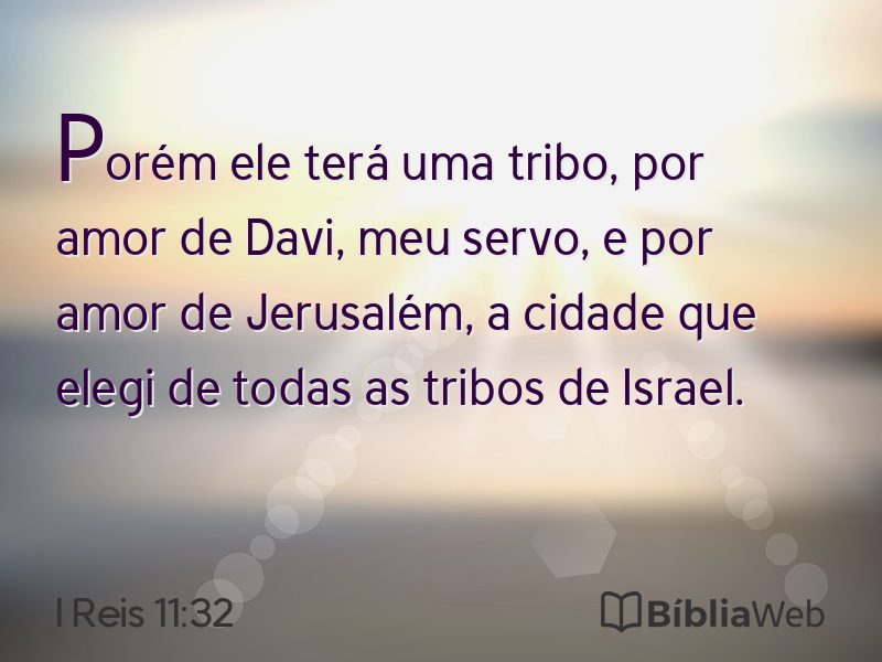 I Reis 11:32 em imagem para compartilhar