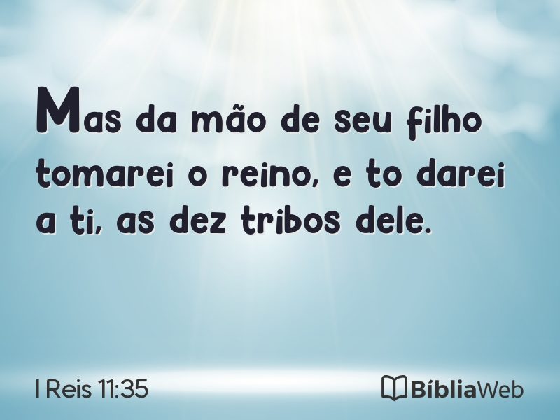 I Reis 11:35 em imagem para compartilhar