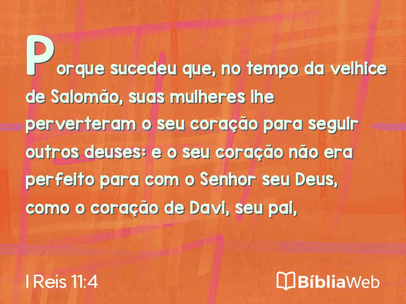 I Reis 11:4 em imagem para compartilhar