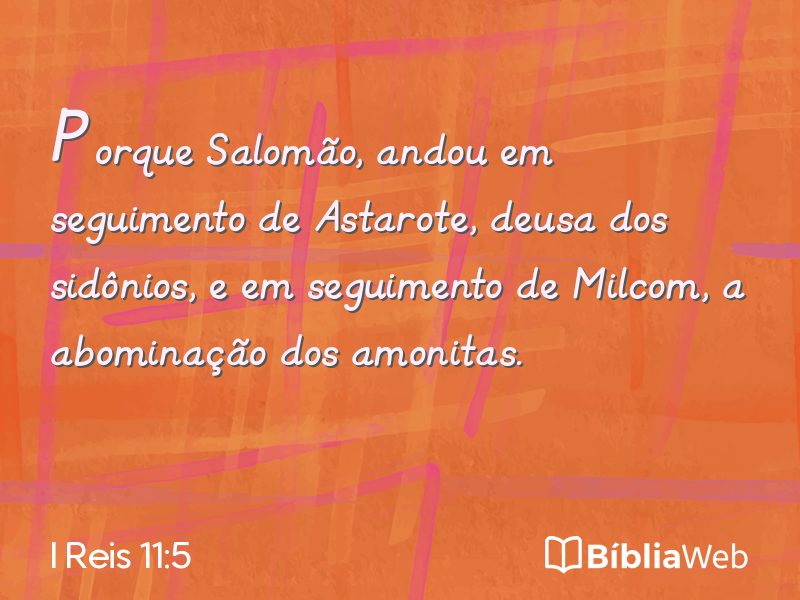 I Reis 11:5 em imagem para compartilhar