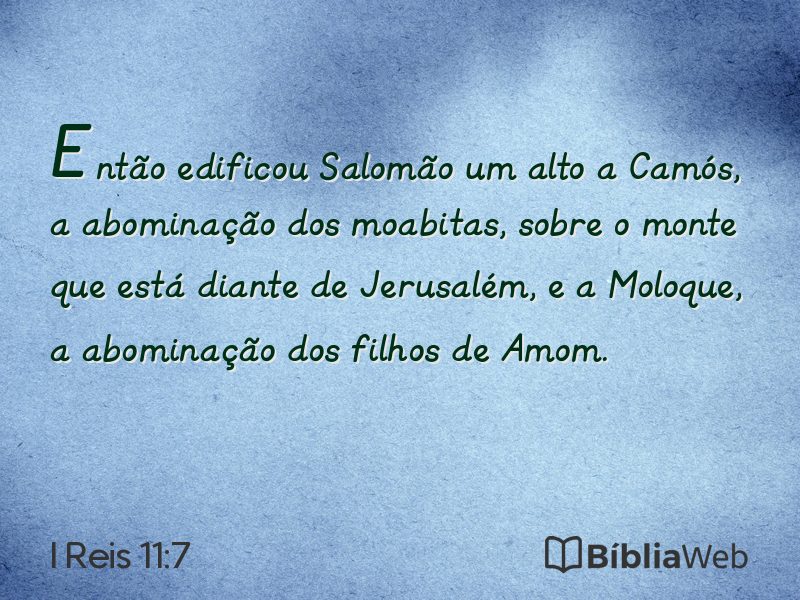 I Reis 11:7 em imagem para compartilhar