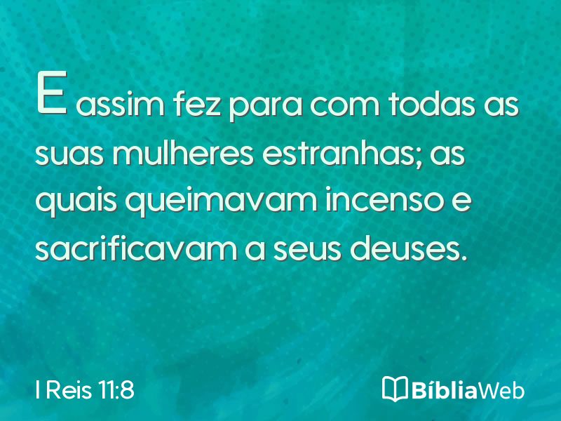 I Reis 11:8 em imagem para compartilhar