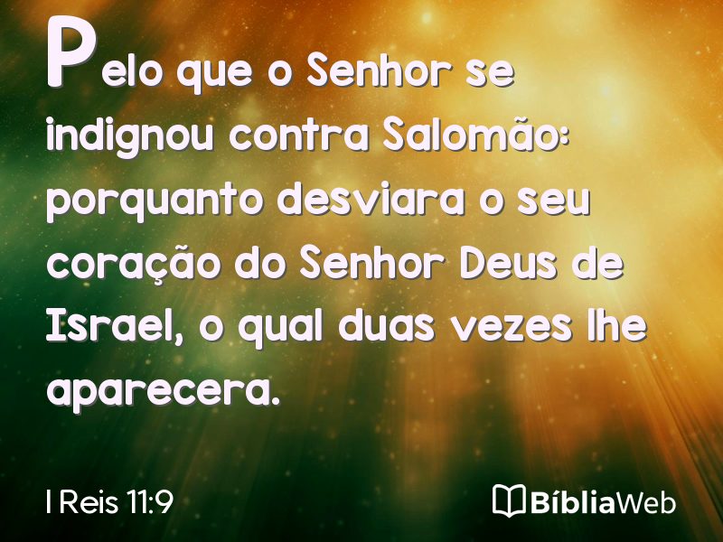 I Reis 11:9 em imagem para compartilhar
