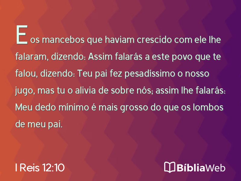 I Reis 12:10 em imagem para compartilhar