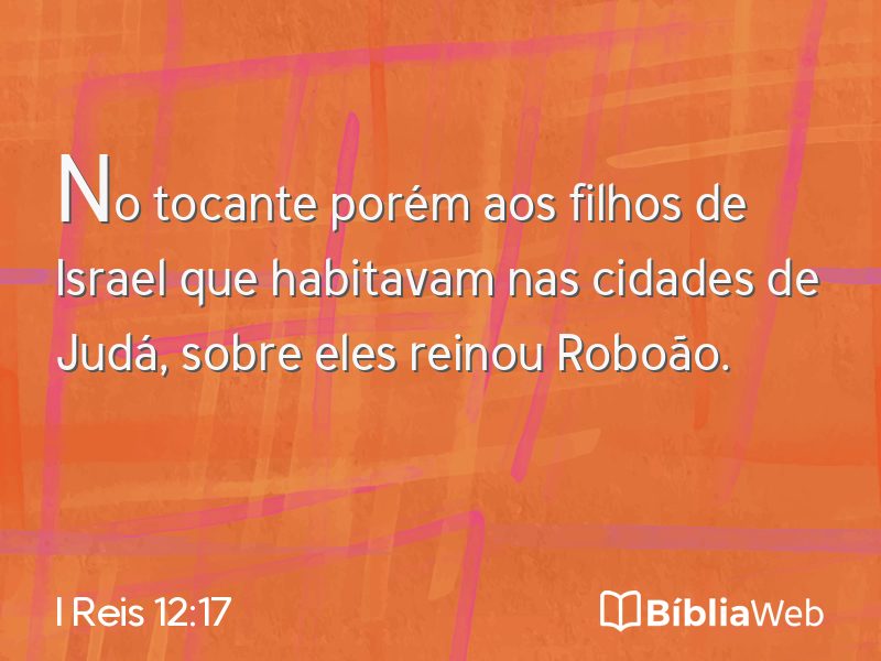I Reis 12:17 em imagem para compartilhar