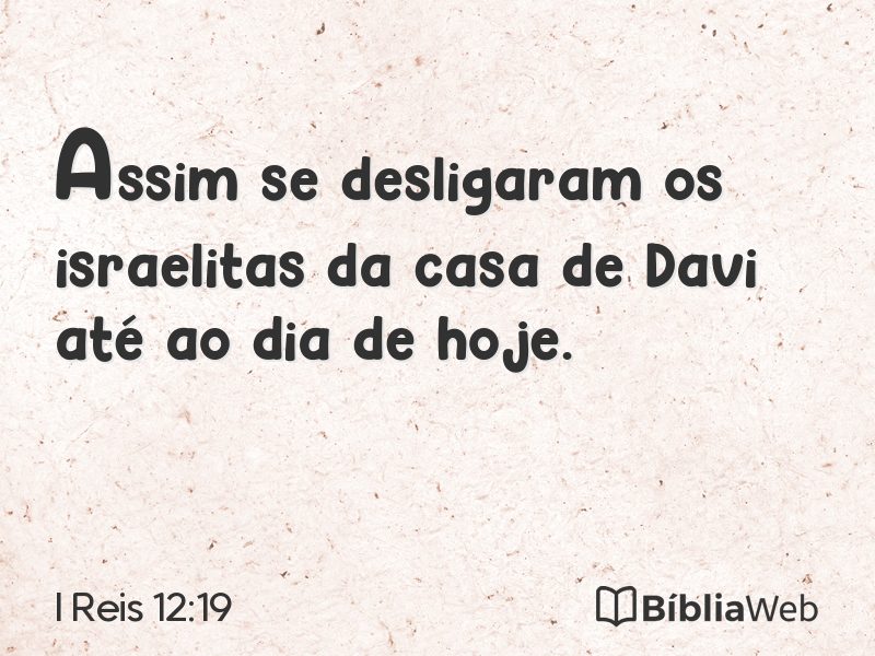 I Reis 12:19 em imagem para compartilhar