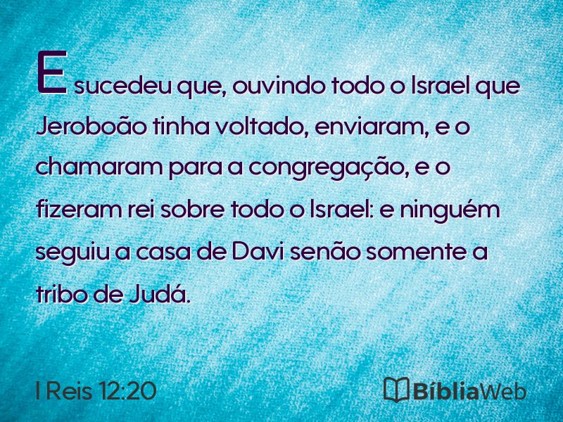 I Reis 12:20 em imagem para compartilhar