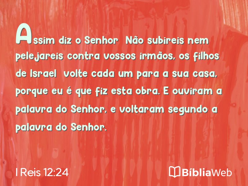 I Reis 12:24 em imagem para compartilhar