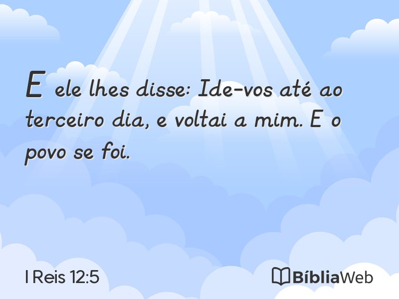 I Reis 12:5 em imagem para compartilhar