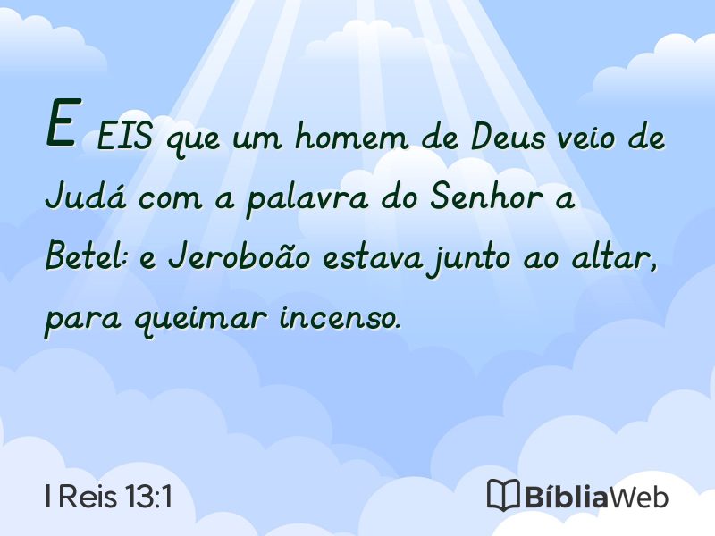 I Reis 13:1 em imagem para compartilhar
