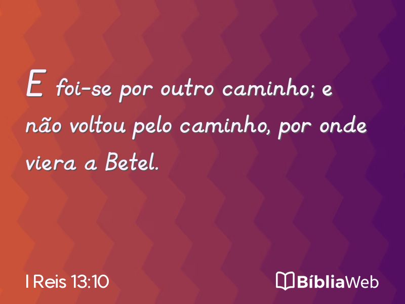 I Reis 13:10 em imagem para compartilhar
