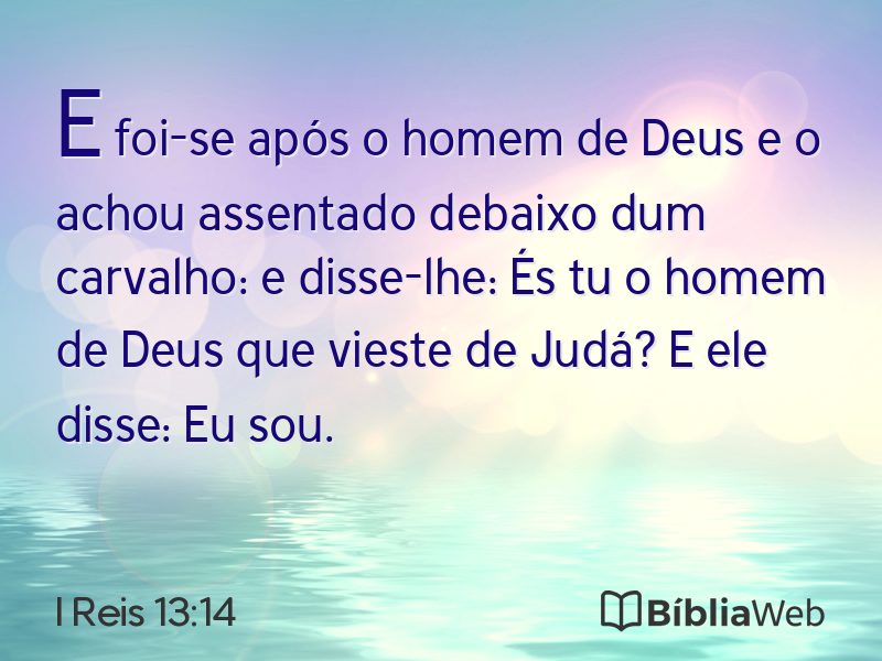 I Reis 13:14 em imagem para compartilhar