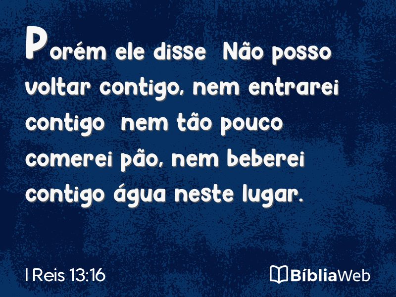 I Reis 13:16 em imagem para compartilhar