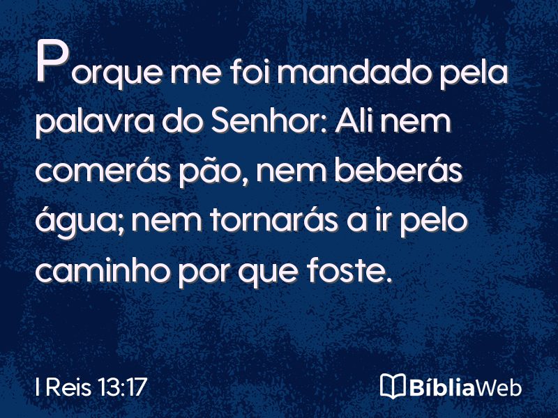 I Reis 13:17 em imagem para compartilhar