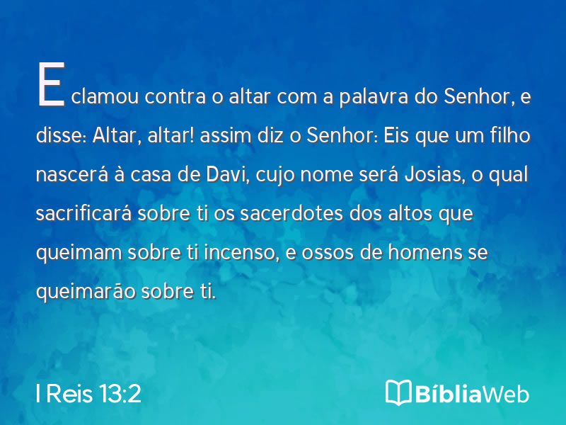 I Reis 13:2 em imagem para compartilhar
