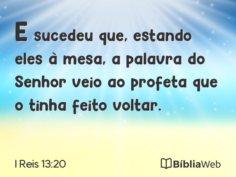 I Reis 13:20 em imagem para compartilhar