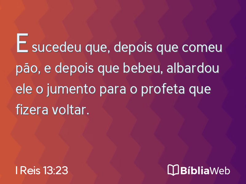 I Reis 13:23 em imagem para compartilhar