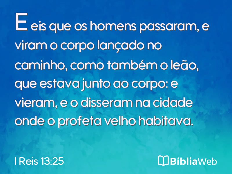 I Reis 13:25 em imagem para compartilhar