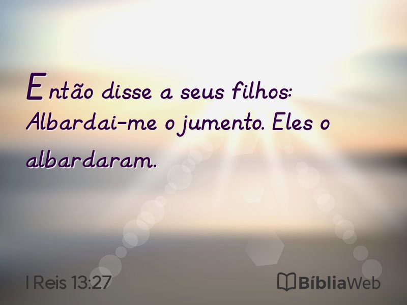 I Reis 13:27 em imagem para compartilhar