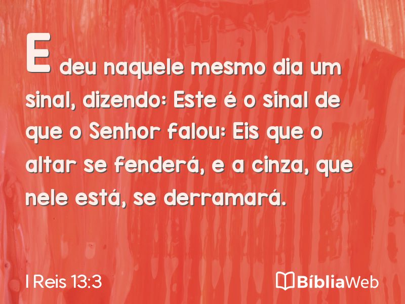 I Reis 13:3 em imagem para compartilhar