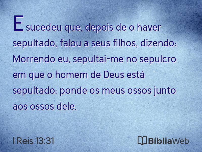 I Reis 13:31 em imagem para compartilhar