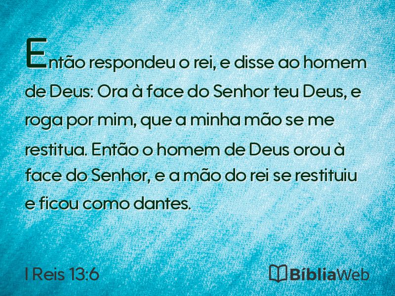 I Reis 13:6 em imagem para compartilhar