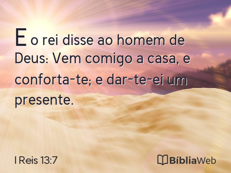 I Reis 13:7 em imagem para compartilhar