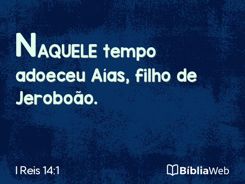 I Reis 14:1 em imagem para compartilhar