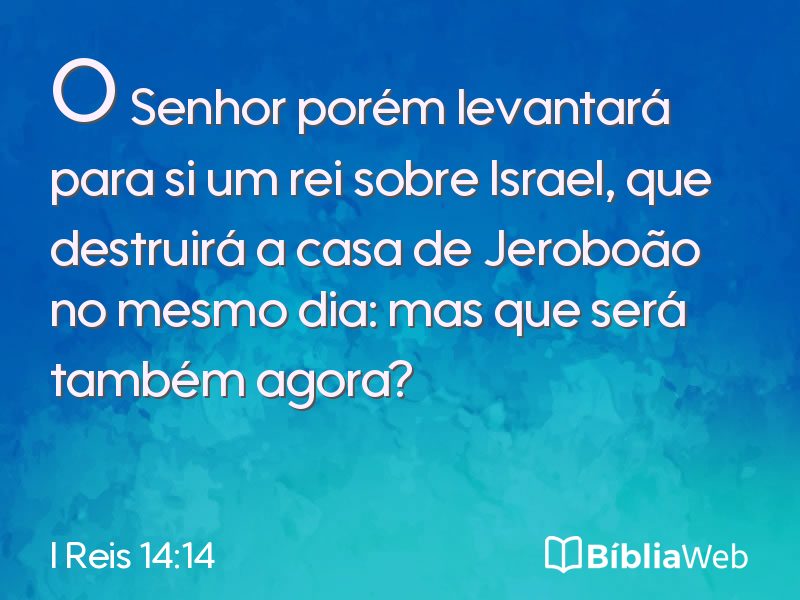 I Reis 14:14 em imagem para compartilhar