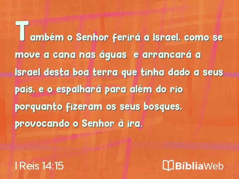 I Reis 14:15 em imagem para compartilhar