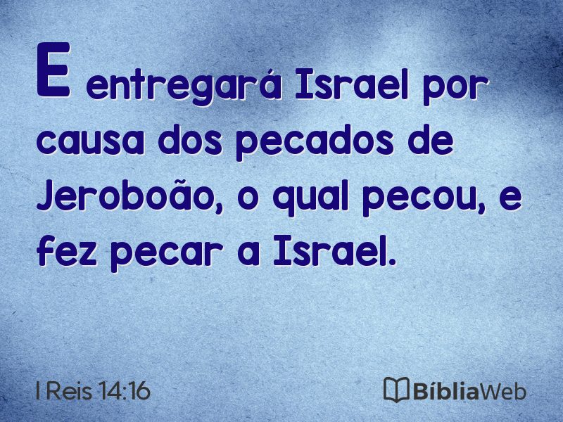 I Reis 14:16 em imagem para compartilhar