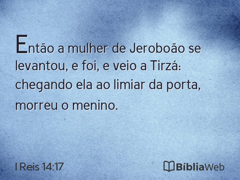 I Reis 14:17 em imagem para compartilhar