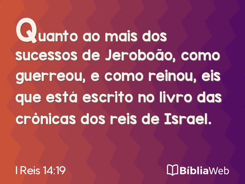 I Reis 14:19 em imagem para compartilhar