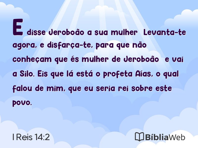 I Reis 14:2 em imagem para compartilhar