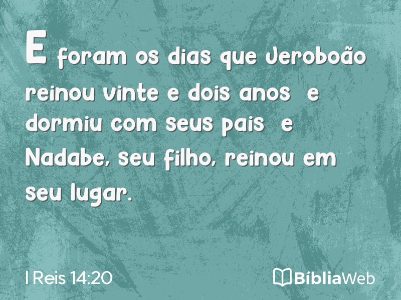 I Reis 14:20 em imagem para compartilhar