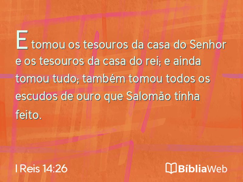 I Reis 14:26 em imagem para compartilhar