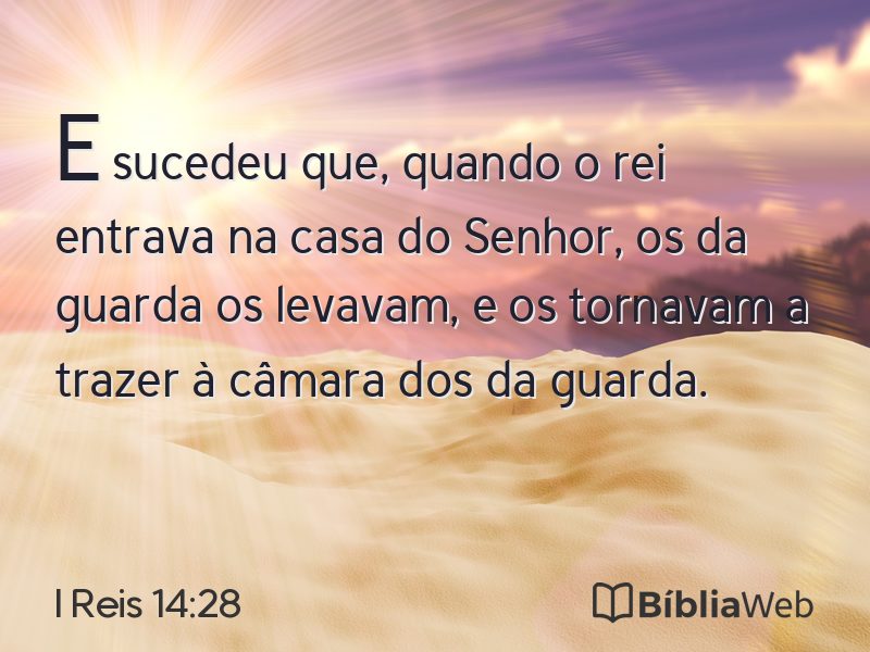 I Reis 14:28 em imagem para compartilhar