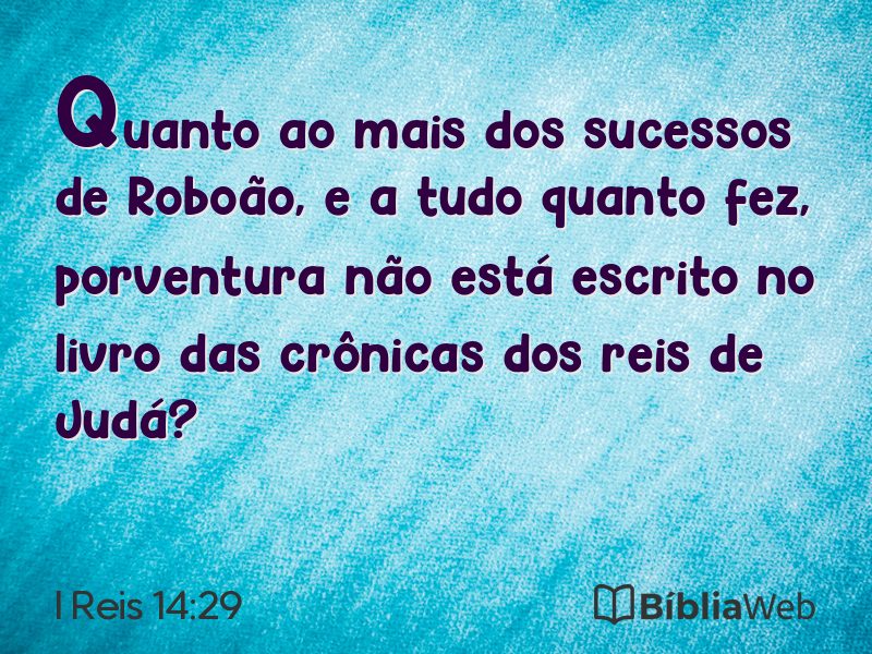 I Reis 14:29 em imagem para compartilhar