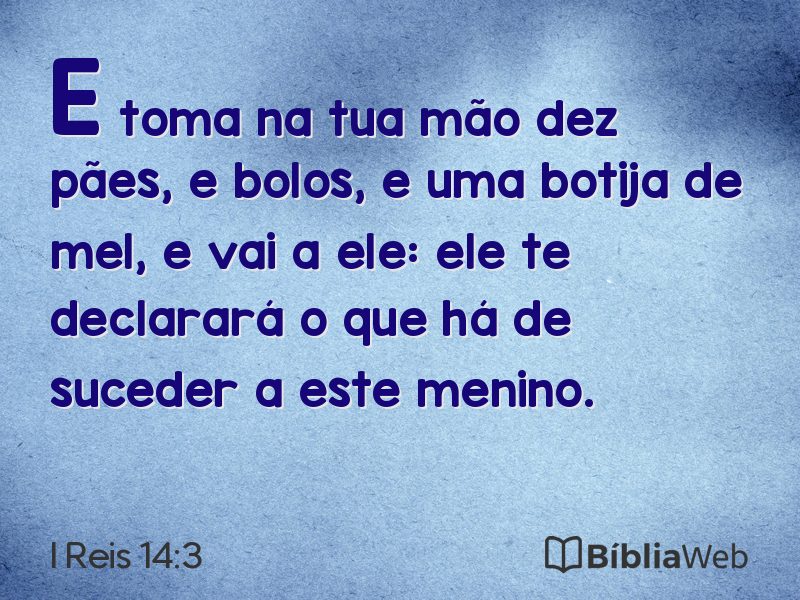 I Reis 14:3 em imagem para compartilhar