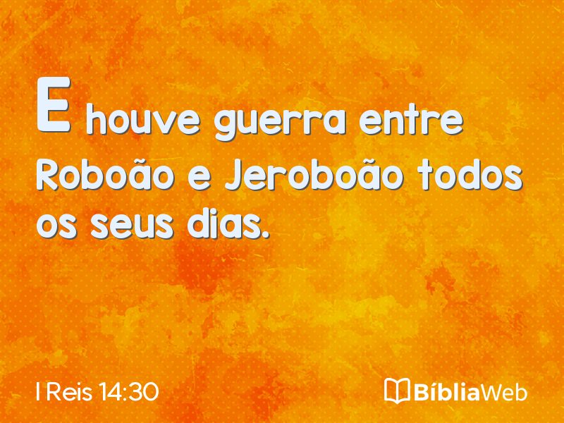 I Reis 14:30 em imagem para compartilhar